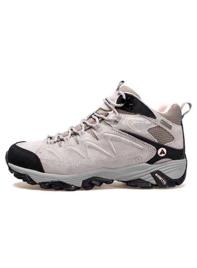 HUMTTO Humtto Women's Anti-slip Hiking Shoes Comfortable Shock Absorbing Outdoor Walking Shoes With Plush Lining Warm Cotton Shoes - Regular Size, Beige, 39 - Image 3