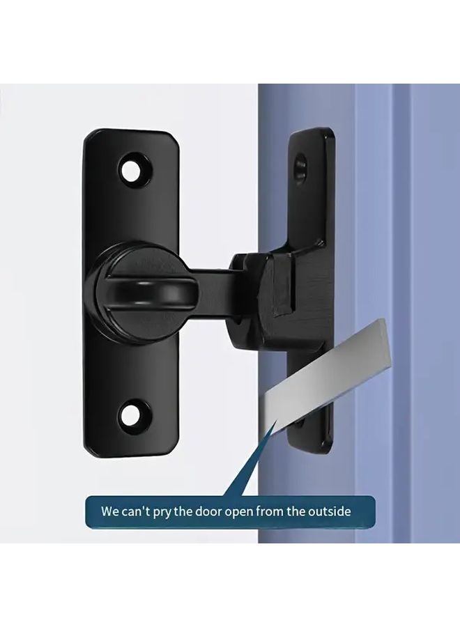 Silvery Sliding Door Latch Lock 90 180 Degree Flip Left Right Hand Installation - Image 4