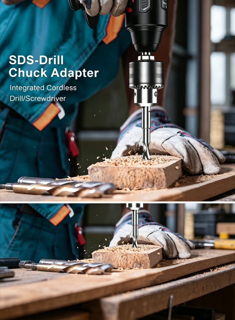AETHER 48V Rotary Hammer Drill,3-in-1 Mode Brushless Impact Drill,Demolition Hammer Kit with 4.0Ah Batterie,Vibration Damping Technology,Variable Speed,360 Degree Rotatable Side Handle - Image 3