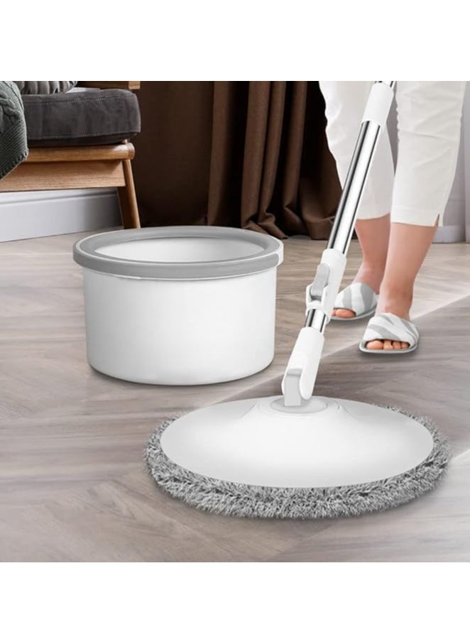 Mop and Bucket Set, Self-Separation Flat Mop and Bucket Set for Clean Dirty Water, 2 Pieces Microfiber Mop with Extendable Handle, Perfect for Cleaning All Types of Floors Spin Mop and Bucket Set