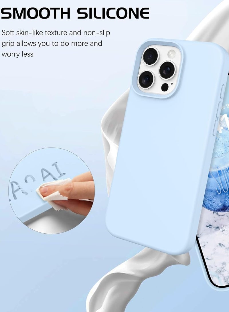 BORTONY iPhone 16 Pro Case 6.3 inch Liquid Silicone Case iPhone 16 Pro Cover Gel Rubber Soft Silky Touch Shockproof Thin Protective Cover for Apple iPhone 16 Pro - Image 3