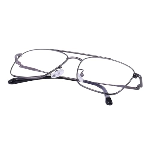 Dervin Blue Light Blocking Blue Cut Zero Power anti-glare Retro Square Eyeglasses, Frame for Eye Protection from UV by Computer/Tablet/Laptop/Mobile (Grey) - Image 3