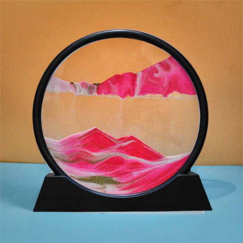 Light Luxury Quicksand Painting Creative Hourglass Decompression Ornaments Tv Wine Cabinet Living Room Decorations Office Desktop Housewarming Gift - Image 1