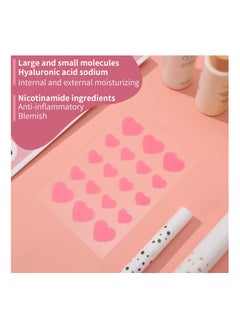 SYOSI Heart-Shaped Pimple Patches for Acne Treatment, Love Heart Acne Spot Patches Pimple Solution Pink Love Heart Patches Spot Patches  with Niacinamide and Hyaluronic Acid for Moisturizing, Blemish Spot  - Image 2