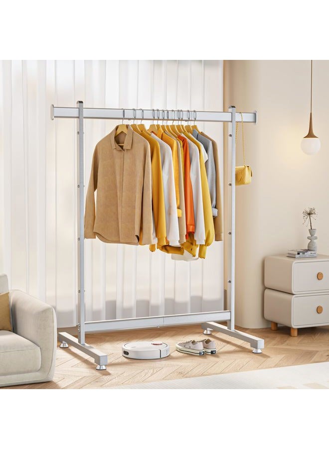 Wiracks Heavy Duty Clothes Rack for Hanging Clothes Clothing Rack 300LBS Portable Clothes Rack 45" L*15" W*66" H Thickened and Widened elliptical Tubes (Silver) - Image 2