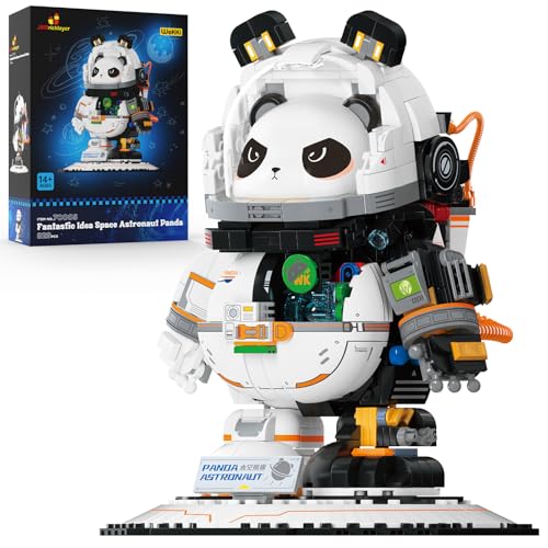 JMBricklayer Space Panda Astronaut Building Sets 70005 Cool Cute Animals Panda Bear Display Model Space Toys Sets for Adults Boys Girls Aged 14 Ideal Gifts Idea829 Pieces - Image 1