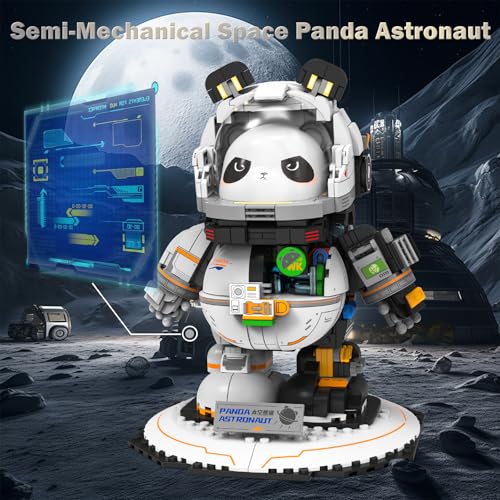 JMBricklayer Space Panda Astronaut Building Sets 70005 Cool Cute Animals Panda Bear Display Model Space Toys Sets for Adults Boys Girls Aged 14 Ideal Gifts Idea829 Pieces - Image 5