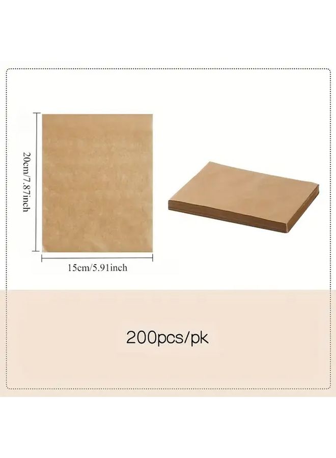 200 Sheets Unbleached Parchment Paper Pre Cut 6x8 Inches Non Stick Baking Sheets Compatible With Oven Air Fryer Microwave Toaster Oven For Bread Cookies Pizza - Image 3