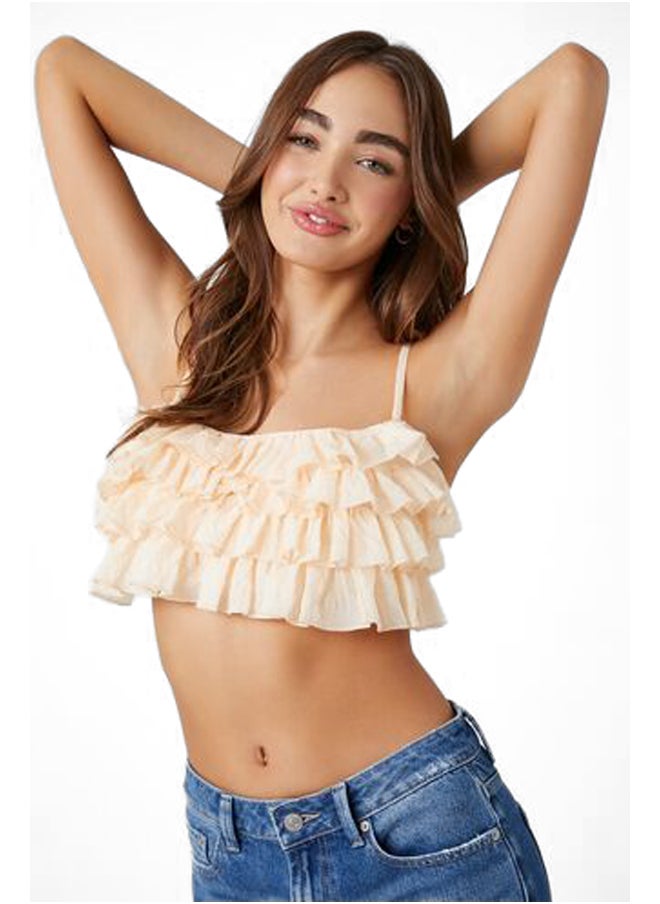 FOREVER 21 - Tiered Flounce Cropped Cami - Image 1