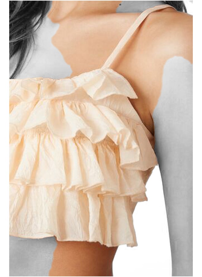 FOREVER 21 - Tiered Flounce Cropped Cami - Image 1