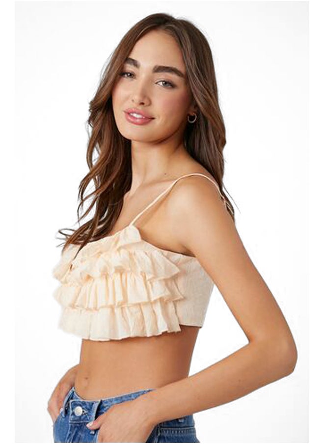 FOREVER 21 - Tiered Flounce Cropped Cami - Image 1
