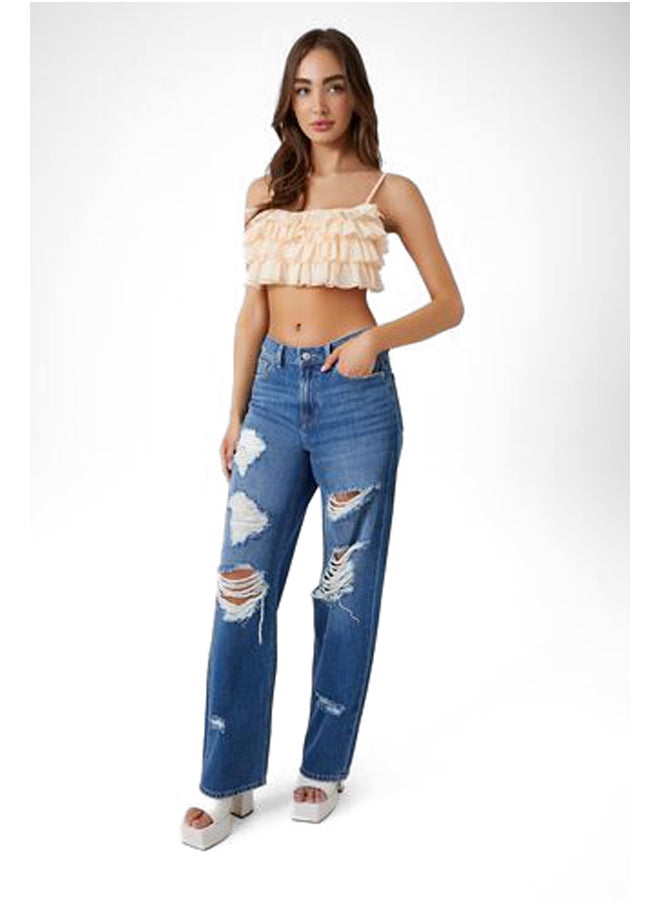 FOREVER 21 - Tiered Flounce Cropped Cami - Image 1