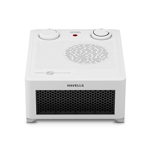 Havells Solace 1500 Watt with PTC Ceramic Heating Element & 2 Heat Setting Room Heater (White & Black) - Image 1