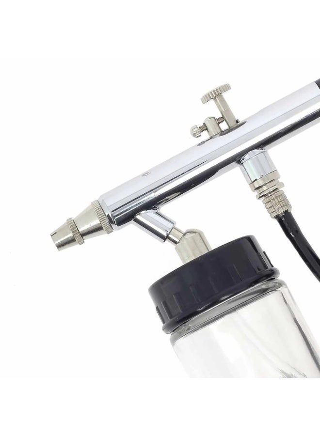 فينجدا مجموعة مسدس اير برش طلاء مزدوج الحركة من Fengda بقطر 0.35 مم مع أنبوب هواء بطول مترين و3 أكواب (BD-128) - Image 2