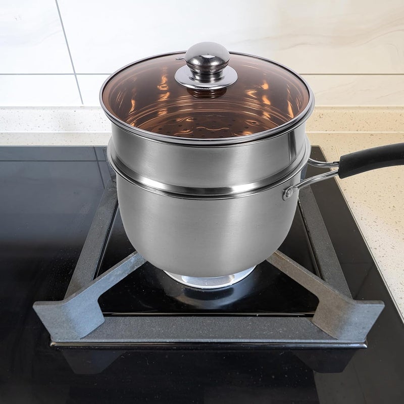 Multi-use upgraded craftsmanship Cabilock Stainless Steel Cooking Pot with Steaming Basket 18cm Double Layer Small Soup Milk Pot Single Handle Saucepan for Home Kitchen Steaming and Boiling Ready goods scheduled ship Major city pickup option Varied available picks High precision lightweight material Post-order arranged dispatch Pre-stock well-packed goods General need oriented design Stain resistant General standard compliant quality Long term use design Upgraded simple practical design Flat working surface Surface safe Season change compatible build Light & heavy use compatible Permanent & temporary usable Standard fit Balanced structure Multi-goal comprehensive design Dispersed regional warehouses Dust tight seal Hot & cold climate compatible Protective coating New residential zone delivery - Image 4