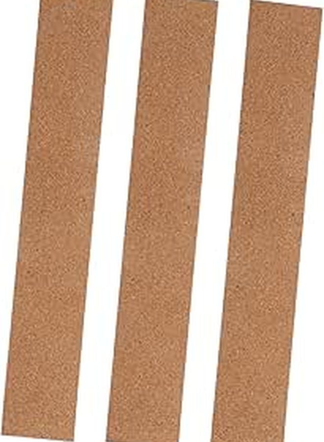 3Pcs Removable Adhesive Cork Strips Wall Bulletin Board For Memo Photo Display - Image 1
