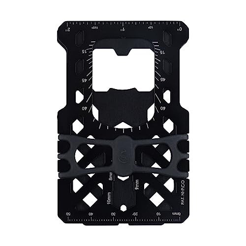 Nite Ize Financial Tool RFID Blocking Wallet - Stainless Steel 10-in-1 Dual-Plated Multi-Tool Wallet - Compact Wallet with Scraper, Bottle Opener, Flat Head Screwdriver & More - Black - Image 3
