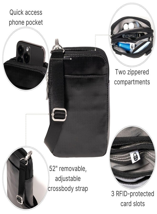 Baggallini Modern Take Two RFID Crossbody - 5"x7" Lightweight Small Phone Wallet Crossbody Bag - Nylon Travel Purse - Image 4