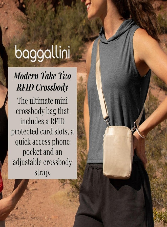 Baggallini Modern Take Two RFID Crossbody - 5"x7" Lightweight Small Phone Wallet Crossbody Bag - Nylon Travel Purse - Image 2