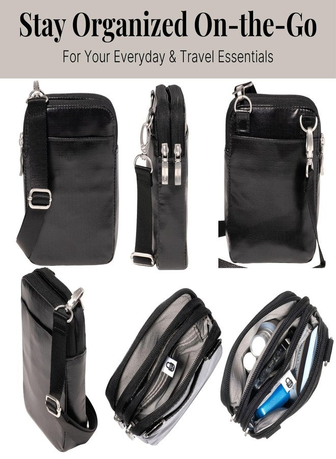 Baggallini Modern Take Two RFID Crossbody - 5"x7" Lightweight Small Phone Wallet Crossbody Bag - Nylon Travel Purse - Image 5