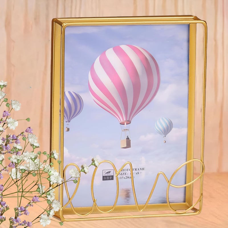 Picture Frame - Sturdy Self-Standing Iron Design, Ideal for Wedding Memories, Living Room Aesthetics, and Home Garden Inspiration. (model 3-large) - Image 5