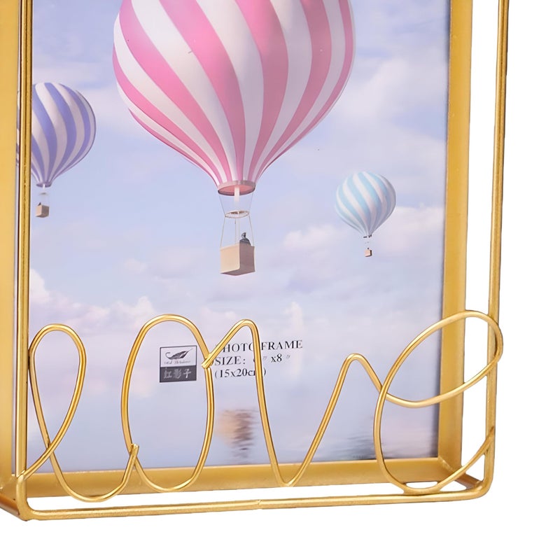 Picture Frame - Sturdy Self-Standing Iron Design, Ideal for Wedding Memories, Living Room Aesthetics, and Home Garden Inspiration. (model 3-large) - Image 3