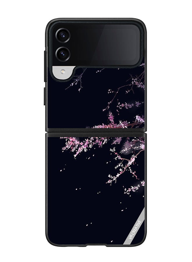 VR CREATIVE Protective Case Cover For Samsung Galaxy Z Flip4 Blossom Tree Design Multicolour - Image 1