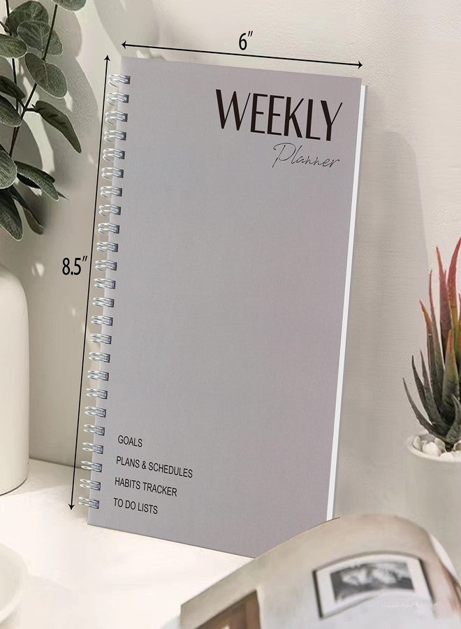 KAICN A5 Weekly To Do Planner Notebook,Weekly Goal To Do List Planner, Priorities, Habit Tracker, Note Page, Fashion Design with Hard Cover and Spiral Binding, 6"x8.5" Office Organization Notebooks - Image 5