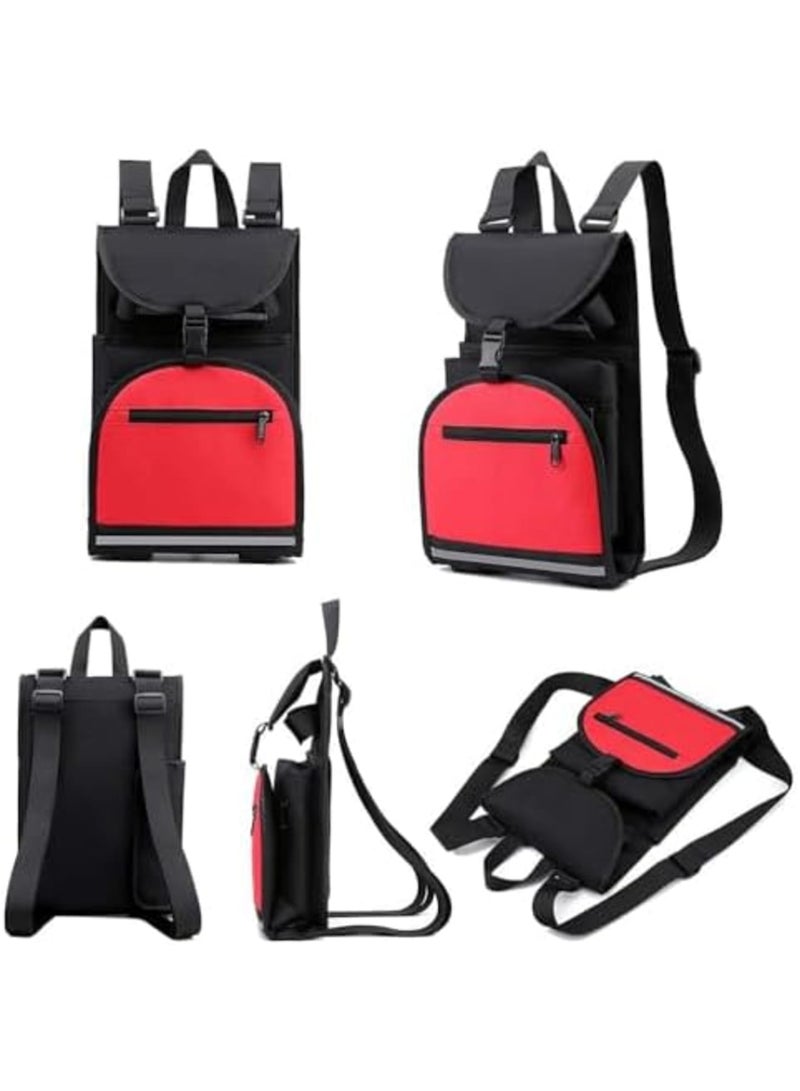 Barakah Skateboard Backpack - Foldable Skateboard Bags, Adjustable Shoulder Strap, Reflective Design, Durable and Portable, Three-Point Fixed, Multi-Compartment Design, Light and Comfortable for Men and Boys - Image 3