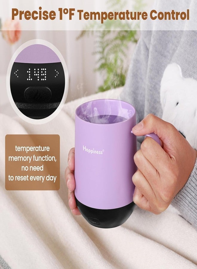 Happiness Smart Heated Coffee Mug,12oz Rechargeable Electric Self Heating Temperature Control Coffee Cup,Gifts for Mom Dad Grandma Wife - Image 2