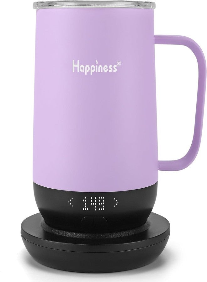 Happiness Smart Heated Coffee Mug,12oz Rechargeable Electric Self Heating Temperature Control Coffee Cup,Gifts for Mom Dad Grandma Wife - Image 1