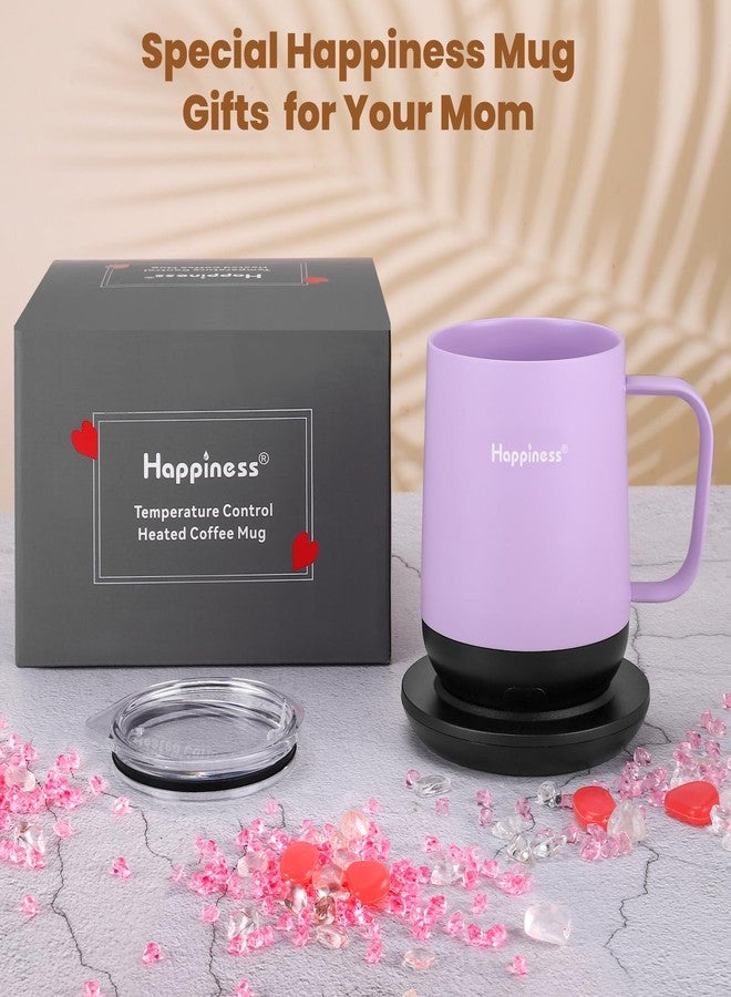 Happiness Smart Heated Coffee Mug,12oz Rechargeable Electric Self Heating Temperature Control Coffee Cup,Gifts for Mom Dad Grandma Wife - Image 4