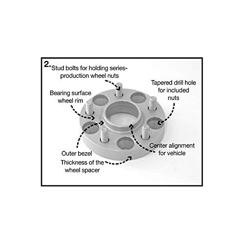HR H&R B4065642 DRM-System Wheel Spacer Set 40mm per axle Pattern 5x114,3-Hub 64,0mm-Bolt Size M14x1,5-Tesla-Black - Image 3