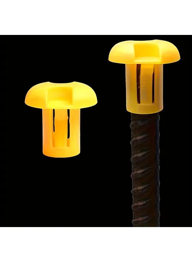 Rebar Safety Caps 50PCS for 10 18mm Reinforcement Yellow Black Plastic Construction Protection - Image 5