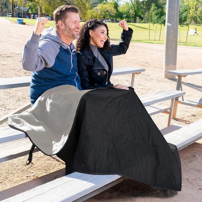 BRAWNTIDE Large Outdoor Waterproof Blanket - Extra Thick Fleece, Warm, Windproof, Sandproof, Quilted, 82" x 55", Ideal for Beaches, Picnics, Camping, Stadiums, Dogs, Car - Image 5