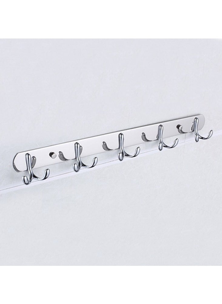 Loquat - Stainless Steel Rabbit Ear Bathroom Hooks, 5 Hooks - Image 1