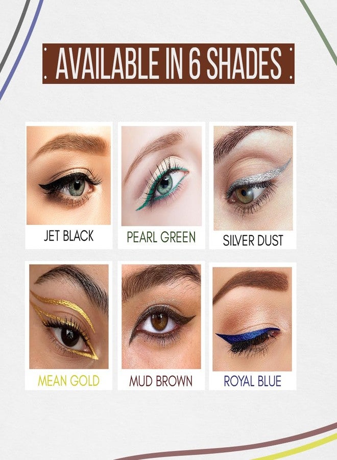 Million Colors Masterpiece Liquid Eyeliner | Matte Waterproof Color Eyeliner | Quick Dry Smudge Proof | Long Lasting Eye Makeup | Jet Black | 3 ml - Image 5