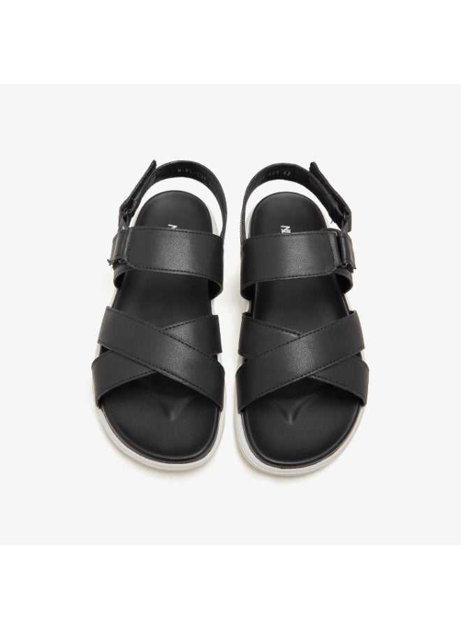 نديور صندل رجالي NDURE Air Steps | نعل داخلي من الجلد الصناعي المتين مع رغوة سحابية | نعل خارجي خفيف من EVA، أصابع دائرية، مريح طوال اليوم - Image 2