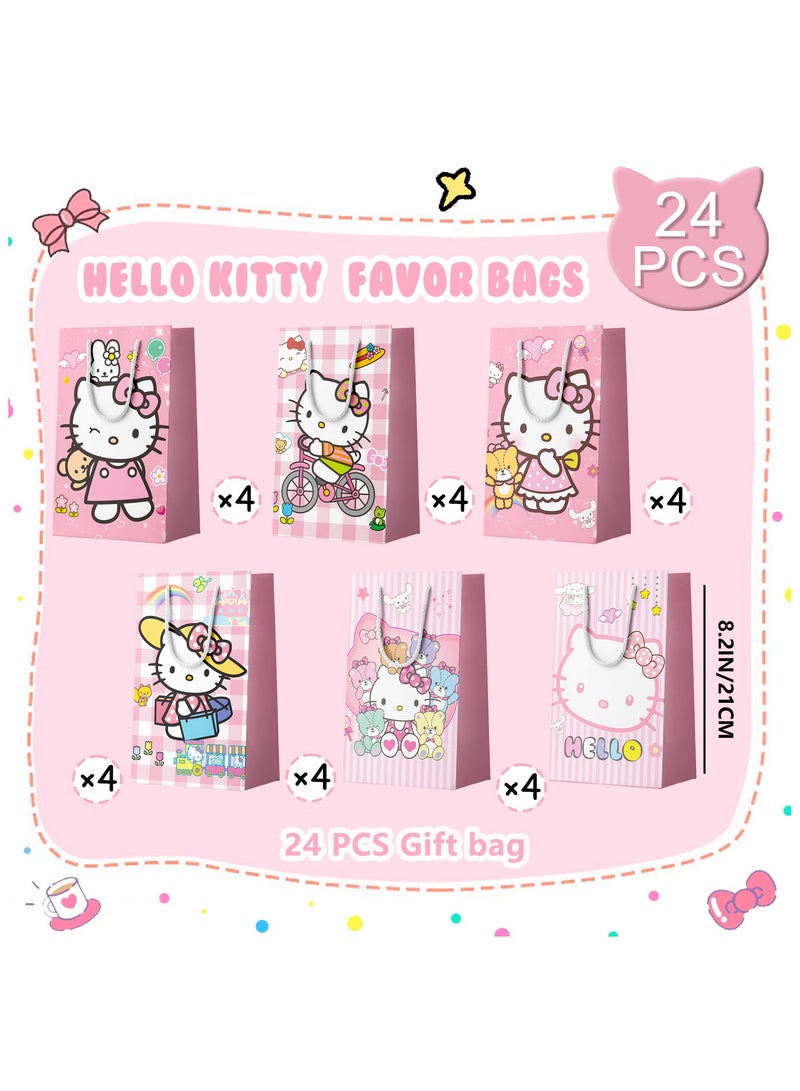 حفلة مثمرة 24 قطعة حقائب هدايا هالو كيتي للحفلات 24 قطعة - Image 2