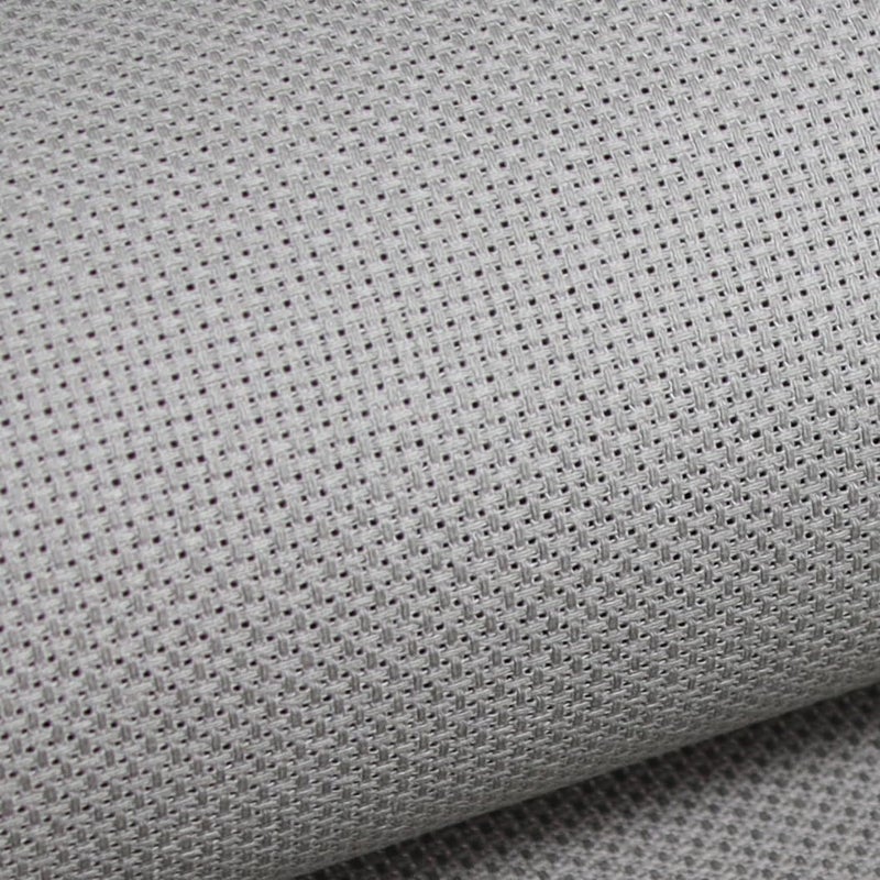 KCS 59" x 1 Yard 14ct Counted Cotton Aida Cloth Cross Stitch Fabric (Medium Grey) - Image 1