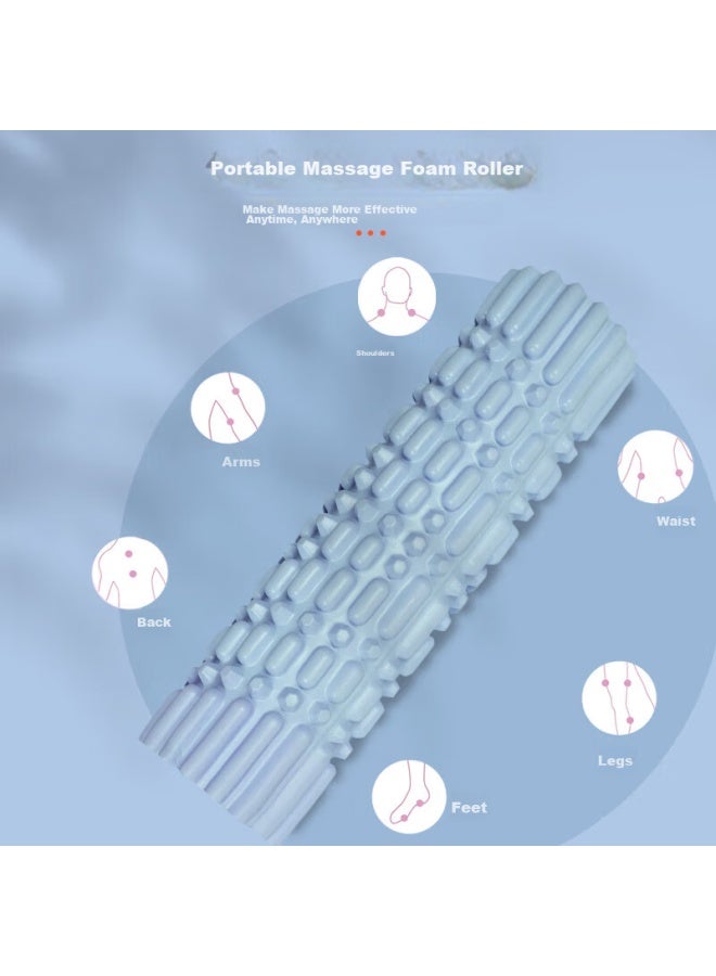 PEAK عصا تدليك رولر فوم للياقة البدنية، اليوغا، استرخاء fascia العضلات والتدليك، أزرق - Image 2