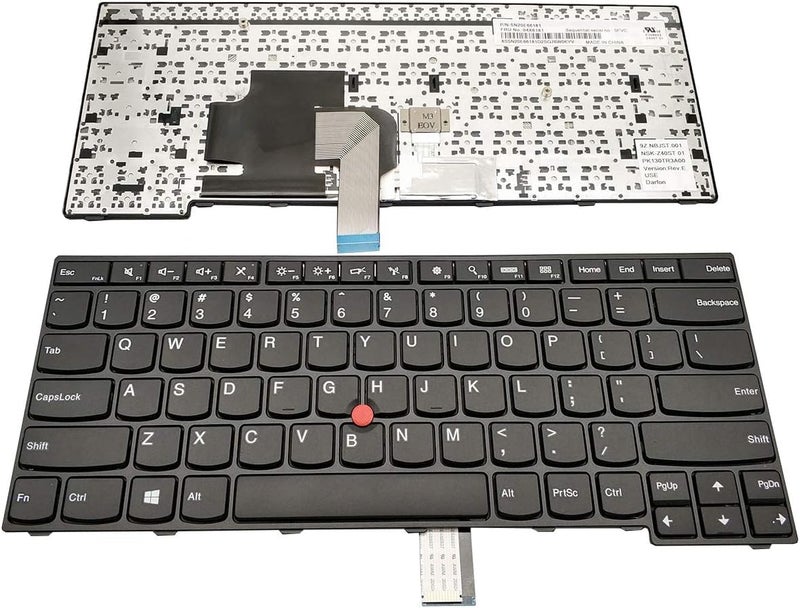 WeFly Laptop Keyboard Compatible for Lenovo Thinkpad E450 E450C E455 E460 E465 W450 04X6101 04X6181 MP-13U53US-G62 NSK-Z40ST 9Z.NBJST.001 PK13 0TR3A0 0 SN20E66181 V147720AS1 559257N SN20E66141 04X6141 - Image 5