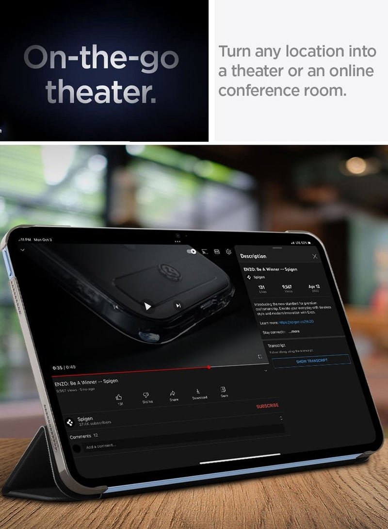 Spigen Liquid Air Folio for iPad 10th Generation (2022) 10.9 inch Case Cover - Black - Image 3