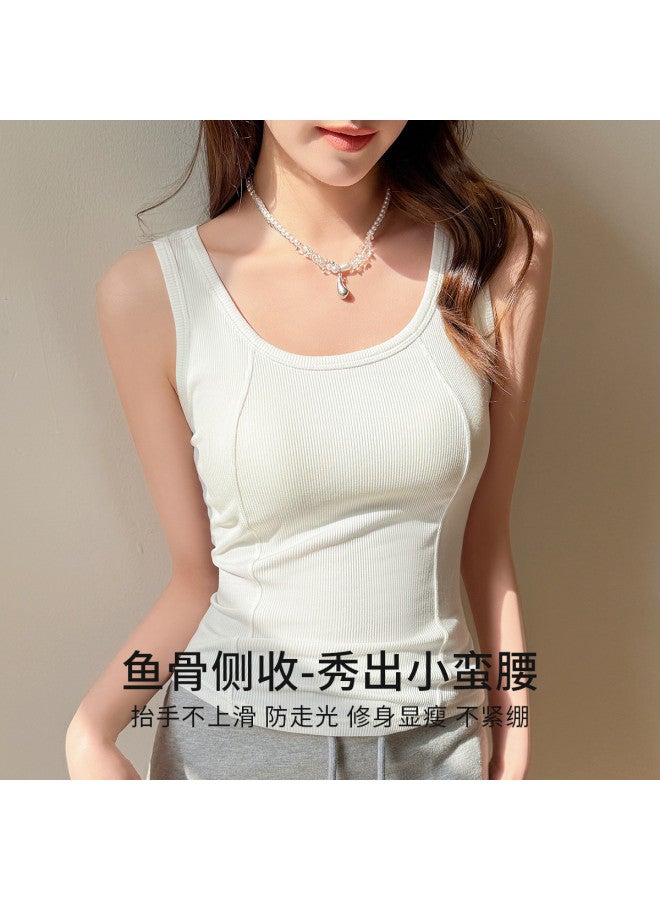 MIIOW Women'S Camisole With Built-In Bra, Wide Strap Tank Top For Layering Or Outer Wear - Image 5