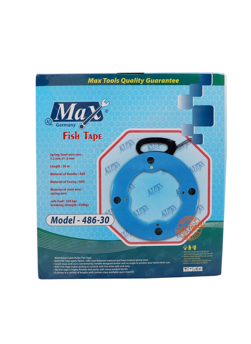 ماكس جيرماني Max Germany 486-30 Fish Tape - Blue, 30 m - Image 3