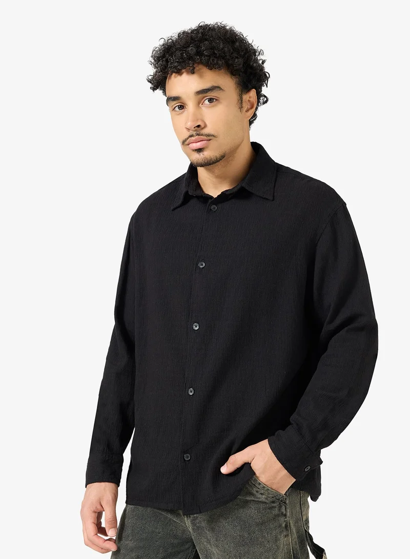 Jacquard Long Sleeve Shirt