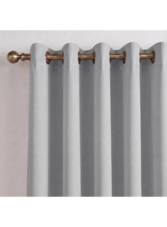 Amali Blackout Plain Curtains 274 cm x 127 cm - 2 Panels, 100% Polyester, Grommet Top, Thermal Insulated, Noise Reducing, Light Blocking - Image 4