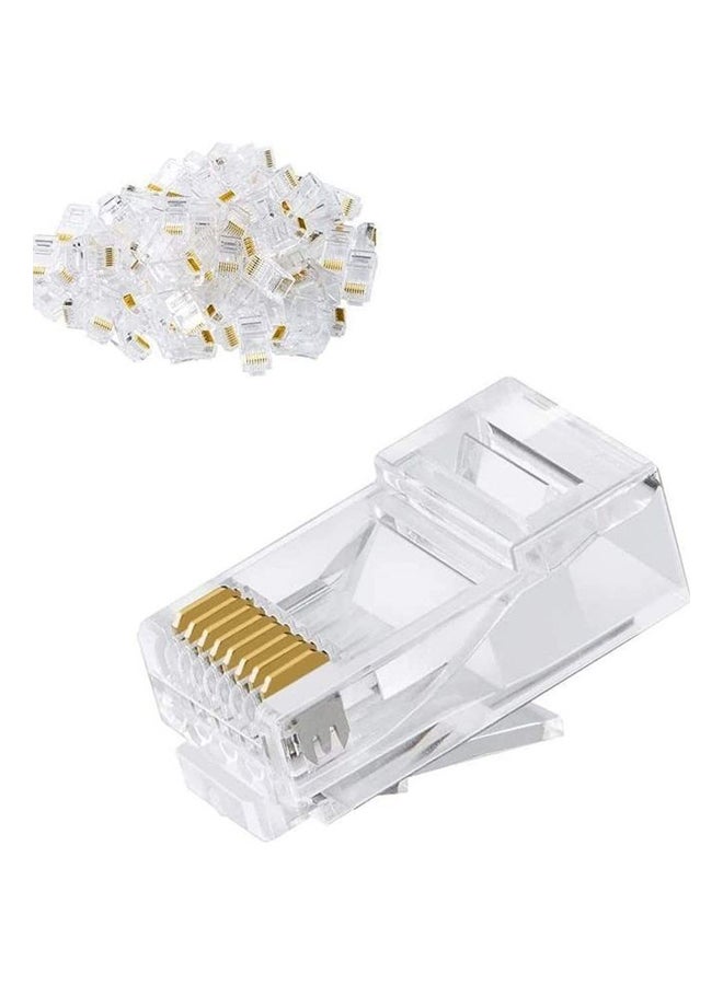 D-Link 100-Piece Cat 6 RJ 45 Cable Connector Clear - Image 2