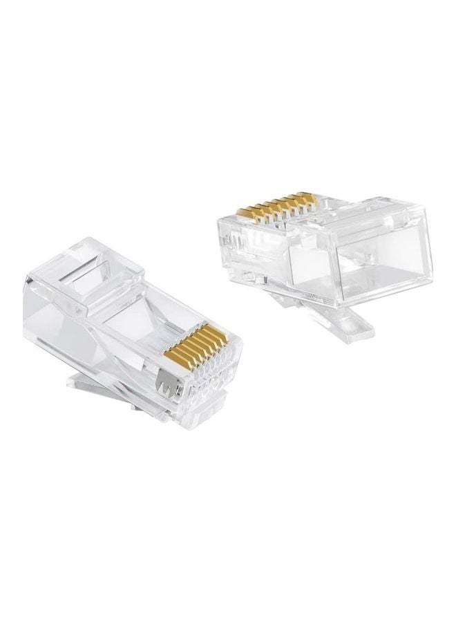 D-Link 100-Piece Cat 6 RJ 45 Cable Connector Clear - Image 1