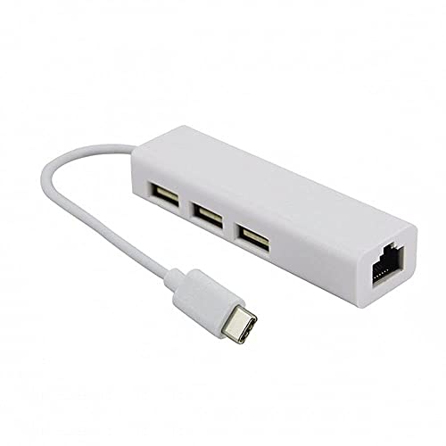 JSER USB 3.1 Type C USB-C to Multiple 3 Ports USB2.0 Hub with Ethernet 100Mbps Network LAN Adapter - Image 2